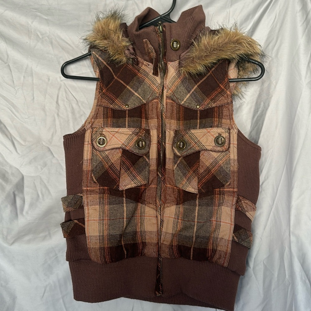 LVLX stylish fall hoodie vest, size S